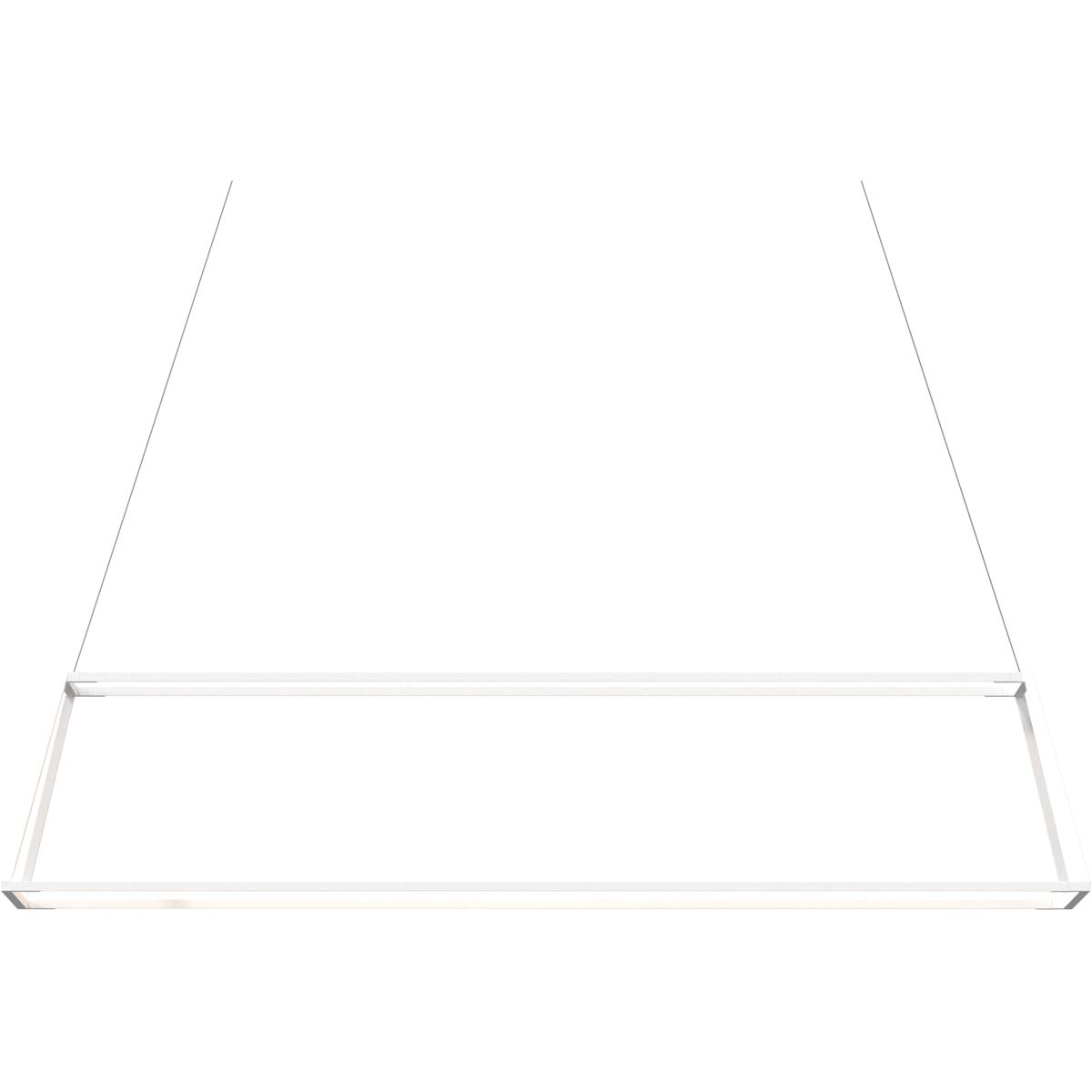 Koncept ZBP-54-RR-SW-MWT-CNP Z-Bar Rise LED 14 inch Matte white Pendant Ceiling Light, Rectangle